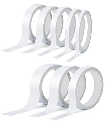 8 rollen dubbelzijdige tape, sterke zelfklevende plakband voor kantoor DIY ambachtelijke handwerk en kantoorschoolbenodigdheden elke rol 12 meter lang (6/9/10/12/15/18/20/25mm)