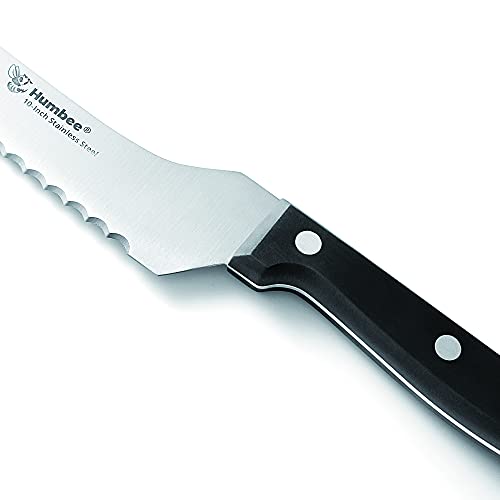 Humbee Chef Serrated Bread Knife Offset Blade Edge Bread Knife 10 Inch Offset Black,Bk_10-Os #TOP1