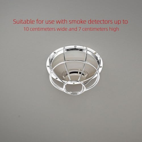 Hemobllo Smoke Detector Cover - Metal Smoke Detector Guard Detector Bracket Cage Guard Protector Cover Accessories for Mini s