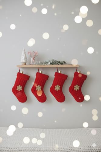 Image of Christmas Decorations Small Velvet Sock Stocking, Xmas Gift Stockings, Large Hanging Christmas Tree Decoration Items for Xmas Tree, Home Decor, Door, Window | PoPo Toys | 4 Pcs