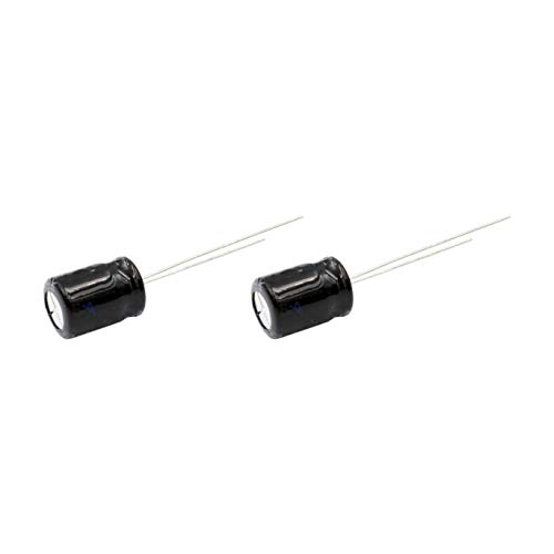 2 condensadores electrolíticos de 2,2 uF 400 V VOLTURY -40 °C + 105 °C Long-Life bajo ESR Terminales THT Trabillas radiales condensadores electrolíticos Capacitor Cover