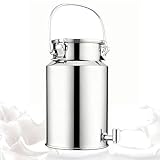 ★ Pot A Lait Inox Utilisation Multifonctionnelle : notre fût en acier inoxydable peut être utilisé pour le brassage du vin à la maison. Il peut également être utilisé pour stocker des produits tels que du lait, de l'eau, du riz, etc. et convient au transport de liquides sur de longues distances.