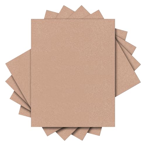 sourcing map 5PCS Glitter HTV Heat Transfer Vinyl Sheets, 12 x 10 Inch Brown Glitter Iron on Vinyl for T-Shirts DIY Heat Vinyl Design Easy to Cut & Weed