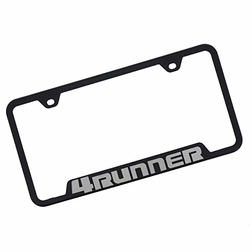 Toyota 4Runner Black Steel License Plate Frame | 4Runner Laser Etched Cut-Out…