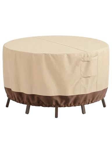 Patio Furniture Covers Waterproof, Outdoor Furniture Covers Waterproof Windproof with Padded Handles, Heavy Duty 600D Oxford Outdoor Table Chair Set Cover