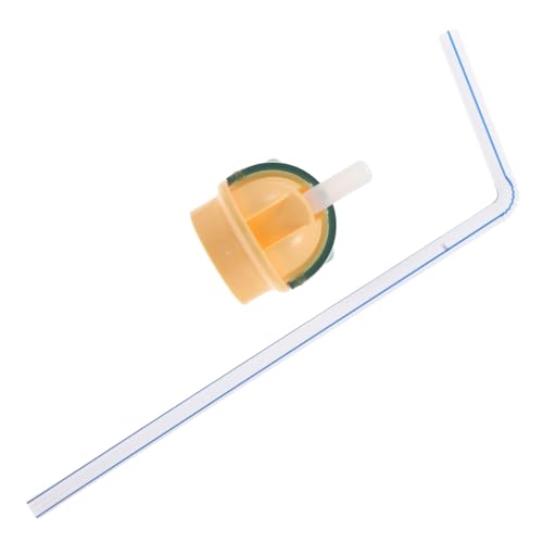 GARVALON ストローキャップ ストロー付きウォーターボトルアダプター 小さな水筒のストローのふた 水筒用のキャップ 子供用ウォーターボトルアダプター シリコン、透明PP Light Green