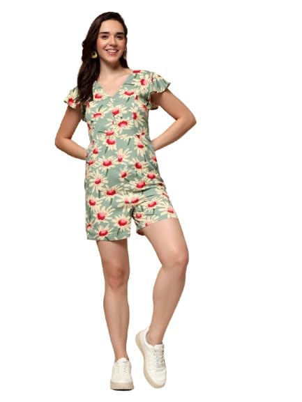 brinns Women Printed V-Neck Jumpuit(Polypt-14)-picture-30