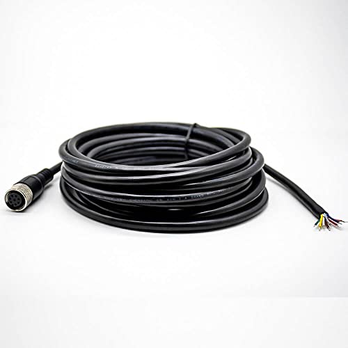 Conector M12 hembra recto con cable 5M 8 pines miniatura 3