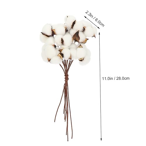 Abaodam 1348Y021IP76YUSBK 1 Set Bouquet Cotton Dry Fake Foam Flowers Cotton Flower Bouquet Dry Cotton Bouquet Cotton Ball Stems House Decorations thumb #7