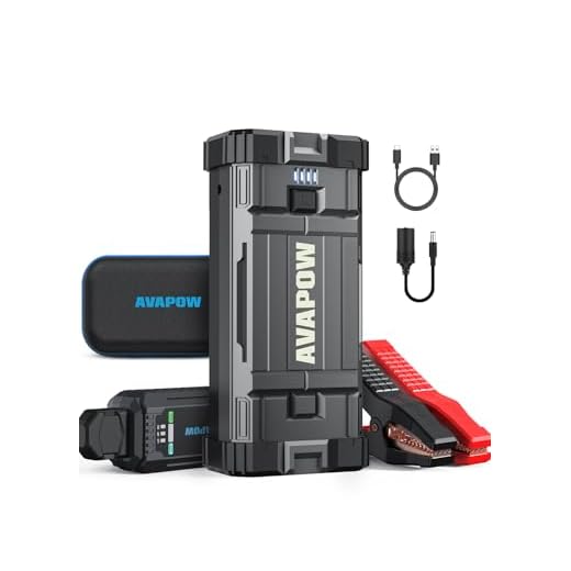 AVAPOW Car Jump Starter, 4000A Peak Battery Jump Starter (for All Gas or Up to 10L Diesel), Portable Battery Booster Power Pack, 12V Auto Jump Box with LED Light, USB Quick Charge 3.0