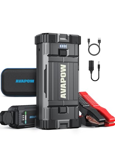 AVAPOW Car Jump Starter, 4000A Peak Battery (for All Gas or Up to 10L Diesel), Portable Booster Power Pack, 12V Auto Jump Box with LED Light, USB Quick Charge 3.0