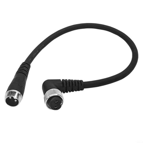 FUANA Cable de alimentación de batería para carrete de pesca, cable adaptador de 2 agujeros para carretes DAIWA, cable de cobre de PVC negro de 1 metro (12 unidades)