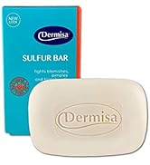 Dermisa Sulfur Bar with Aloe Vera | Helps to Cleanse Oily Acne-Prone Skin and Unclog Pores | Cont...