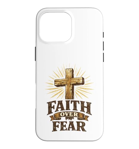 �r���e�[�W Faith Over Fear Cross �L���X�g���A�[�g �X�}�z�P�[�X iPhone 16 Pro Max �p