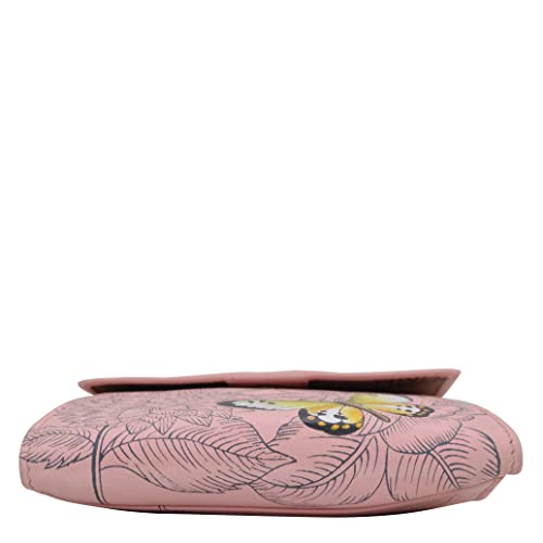 Anna by Anuschka Women’s Hand-Painted Genuine Leather Flap Organizer - Butterfly Garden4