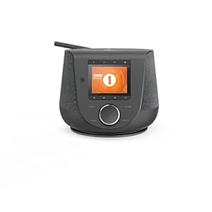 Hama DIR3200SBT internetradio met digitale radio-ontvangst & telefoonlaadfunctie (WLAN/DAB/DAB+/FM, Bluetooth/Spotify streaming, zendknoppen, radiowekker, UNDOK-app) Mini internetradio zwart