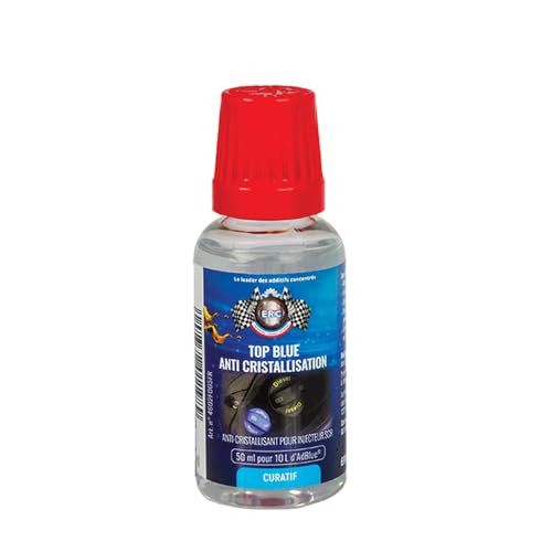 ERC – [Top Blue Anti Cristallisation] | Additif AdBlue anti-cristallisant | Évite la formation de cristaux dans le circuit SCR | Protège les injecteurs AdBlue, le catalyseur & le FAP | 50 ml