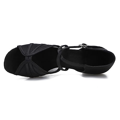 Image of Women's Ballroom Dance Shoes Latin Salsa Dancing Shoes Cross Strap 2.5inch Heel 3inch Heel ZB04