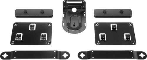 Logitech 939-001644 Rally Mounting Kit for Rally & Rally Plus Video Conferencing Systems - Includes Mounts for Camera, 2x Speakers, Table Hub, Display Hub & 2x Cable Holders (New)(Renewed)