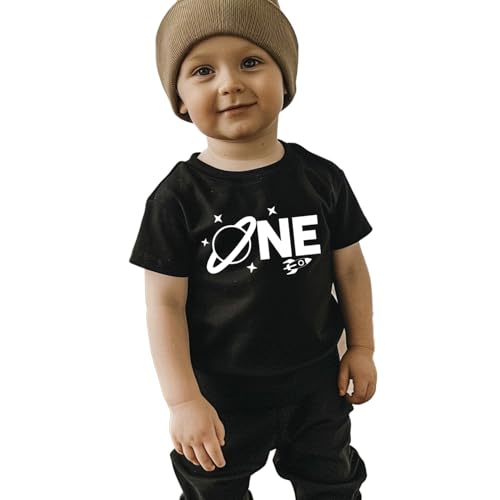Space One Baby Toddler Kids T Shirt - First Birthday Boy Girl Shirt4