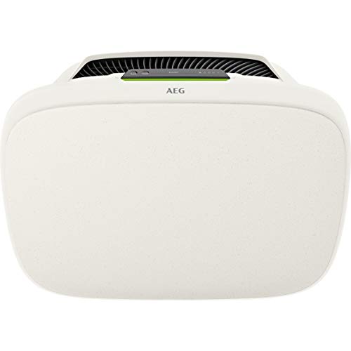 AEG AX51-304WT Purificador de Aire con Filtro Anti Bacteriano - Elimina 99,9% Bacterias del Aire, Hasta 59m2, APP WiFi, Pantalla LED, Modo Automático, Silencioso - Blanco