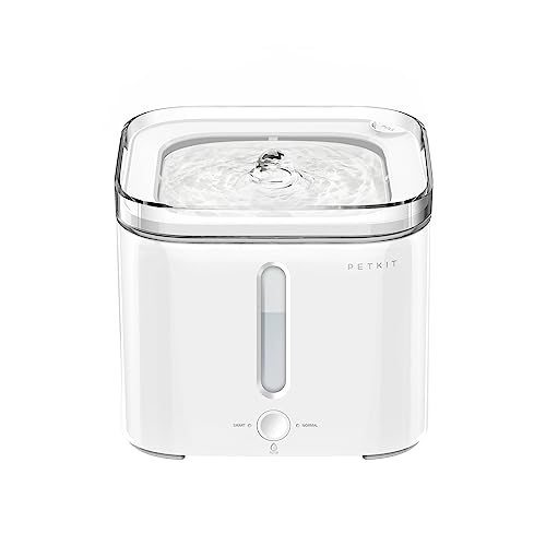 PETKIT EVERSWEET Solo 2 Cat Water Fountain with Pump, Ultra Quiet 70oz/2L Pet Water Fountain for Cats and Dogs Inside, 3 Working Modes, Visualization Window, (App Control) White 70oz
