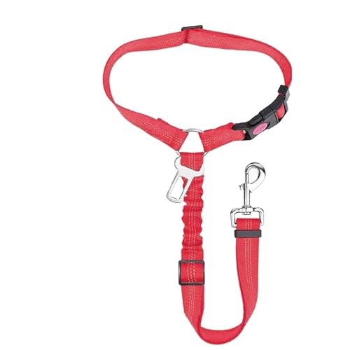TAFTIWEXN 猫と犬のハーネス 犬用リード ペットカーバックル 多機能ウォーキングドッグロープ 小型ペット牽引ロープ(ピンク)