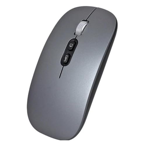 Mouse Sem Fio Conexão Usb Recarregável 1200dpi 4 Botões Frequência 2.4 Ghz Bluetooth Portátil Optico Ergonômico Silencioso Led Rgb Colorido para Notebook Computador Pc Desktop - BRANCO