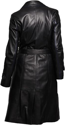 Women’s Duster Long Black Trench Coat – Women’s Full Body Leather Long Coat – Long Leather Trench Coat For Women2