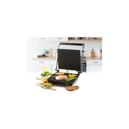 DOMO DO9135G Kontaktgrill - Edelstahl - Ideal zum Grillen von Paninis, Toasts, Fleisch, Fisch und Gemüse - Teflon-Antihaftbeschichtung - 2000 W – Bild 6