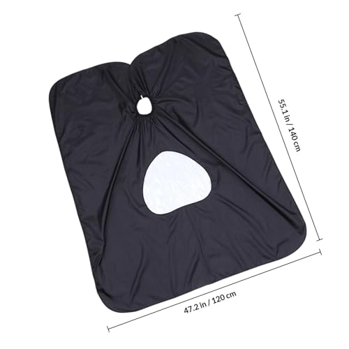 Capa de barbería Abaodam 2 piezas con visor negro miniatura 2
