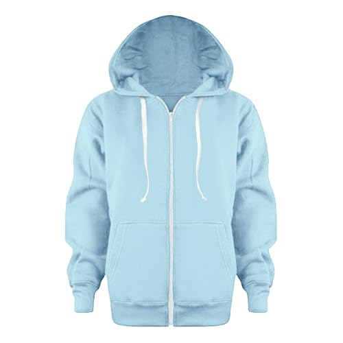 Teen Boys Girls Hoodies & Sweatshirts Zip Up Kids Long Sleeve Hooded Sweatshirt with Pockets Jackets Tops