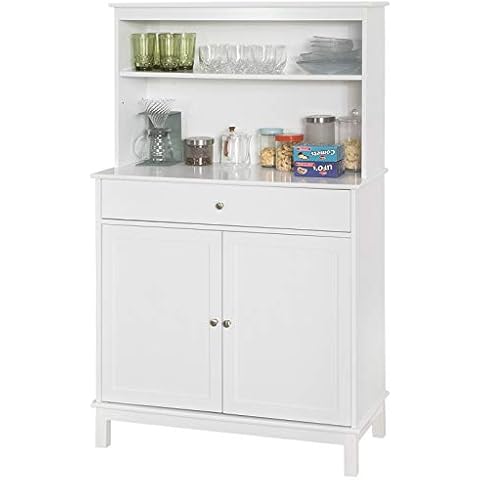 SoBuy FSB26-W Küchenschrank mit Schublade und 2 Türen Küchenregal Sideboard Cover