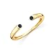 Produktbild OROVI Damen Goldschmuck, Gold Ring mit zwei Saphir, blaue Edelsteine Geburtsstein, offene Ringschiene, 9 Karat (375) Gelbgold