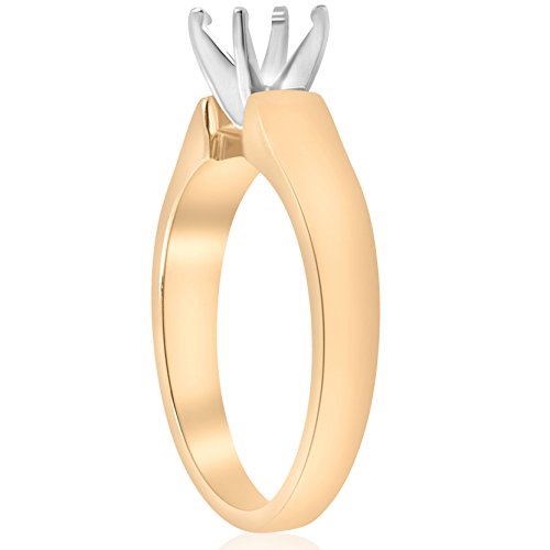 P3 POMPEII3 14K Yellow Gold Cathedral Semi Mount Engagement Ring Setting2