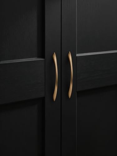Image of 5 Pack Champagne Bronze Cabinet Pulls 6.3 Inch Arch Twisted Brass Handles Drawer Kitchen Cupboard Bathroom Dresser Cabinet Hardware Zinc Alloy