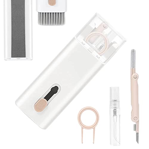 HNLMZ 7 in 1 Elektronik-Reinigungsset,Tastatur Reinigungsset für Reinigung, Multifunktionales Reinigungsset für Laptops, Kopfhörer, Ladekoffer, Kameras, Handys(Rosa) Cover