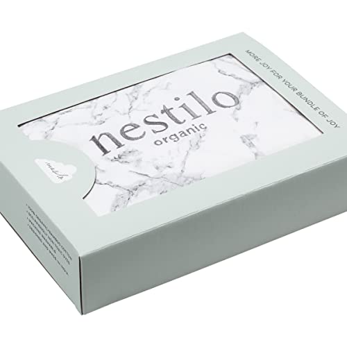 Masilo 100% Organic Baby Bed New Born,Breathable,Soft portable bed,Ties opened for additional length,Removable cover,Carry Nest,Essentials,Baby Girls & Boys,Infants 0-8 Months-Carrara Marbel