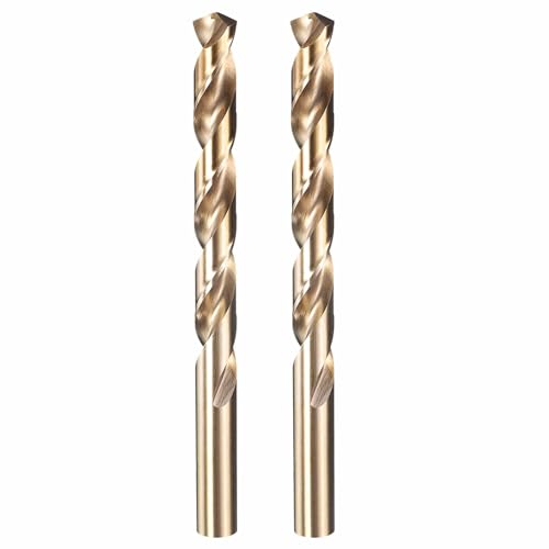 Kozelo 2pcs Drill Bit - [29/64" Diameter] 11.509mm M35 5% Cobalt HSS Cutting Tool for Machining Hard Metal Steel Woodworking Handicraft Use, 136° Cutting Angle Gold by Kozelo - Used condition - US$13.20