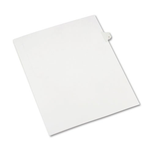Avery Consumer Products Products - Legal Index, Side Tab 7, 8-1/2amp;quot;x11amp;quot;, 25/PK, 1/25 Cut - Sold as 1 PK - Dividers are ideal for index briefs, legal exhibits, mortgage documentation files and more. White paper stock features clear RipProof reinforced tabs. Side tabs are printed with Allstate Style (Helvetica Regular type) on both sides. Binding edge is unpunched so indexes can fit any binding system.
