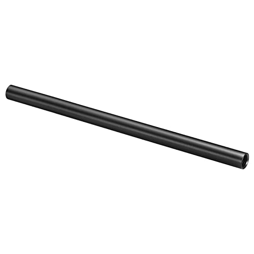 PATIKIL Tige de 15 mm en alliage d'aluminium noir de 25,4 cm avec filetage femelle M12