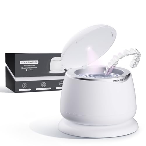 Nettoyeur ultrasonique appareil dentaire prothèse aligneur portable et de voyage 45 kHz