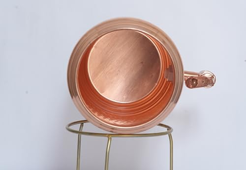 Image of 5 Litre Pure Copper Water Dispenser with Stand | Hammered Ayurvedic Matka Pot for Healthy Drinking Water (Jointless, 5000ml