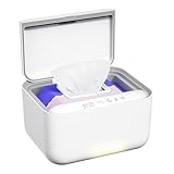 Baby Wipe Warmer Dispenser Holder with 3 Level Surround Temperature Control，Diaper Water Wipe Holder Container with Light for Wipe, Towel, Wet Tissue (White)