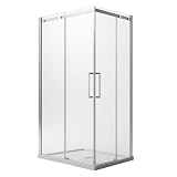 Box Doccia Rettangolare 70x90CM H200 Vetro Trasparente 8mm Sinistra mod. Prime Corner
