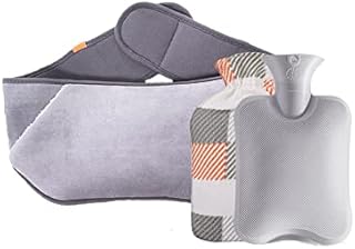 Hot Water Bottle with Cover,Rubber Warm Hot Water Bag with Soft Plush Waist Cover Belt Hot Water Bottle Pouch for Pain Relief Neck,Shoulder, Hands,Back, Legs,Waist