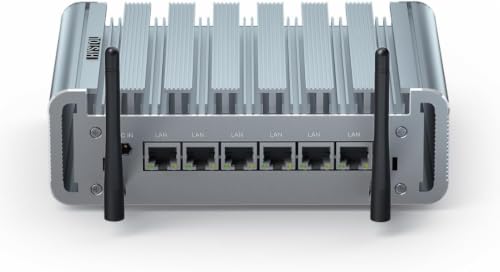 Image of HYSTOU Firewall Mini PC Micro Appliance, Router PC, VPN, Network Security Server, N100 Fanless Mini PC, Firewall 2.5gbe OPNsense, AES-NI, Vesa /Wall Mount(16GB DDR4 /512GB SSD) | Router PC, VPN, Network Security Server,Firewall 2.5gbe OPNsense for Home&Office, AES-NI, Vesa /Wall Moun,6LAN,4USB,RS232 COM