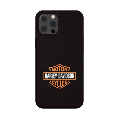 Cover in silicone morbida trasparente per Apple iPhone stampata logo Harley Davidson (iPhone 12 Pro)