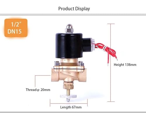 Électrovanne en laiton 1 pouce BSP 110V avec interrupteur manuel
