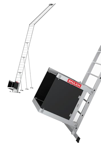 BAULICH - Monte-Matériaux avec Chariot de Transport - Hauteur de Levage 12m - Capacité de Charge jusqu'à 0,12 t - Dimensions 63 x 1250 cm - Fabriqué en...